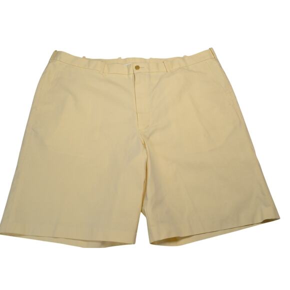 John W. Nordstrom Men's SmartCare Wrinkle-Free Supima Cotton Shorts Yellow 44W - Picture 1 of 6